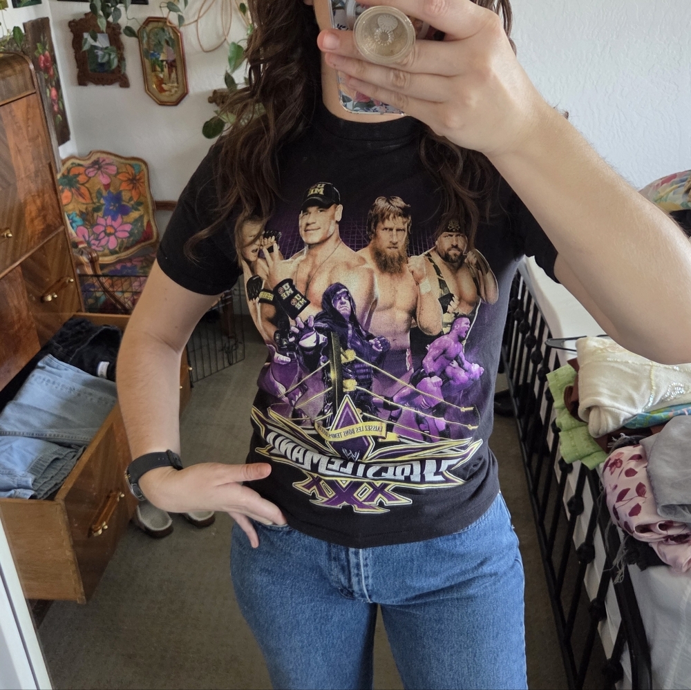 WWE Black Graphic Wrestling Tee